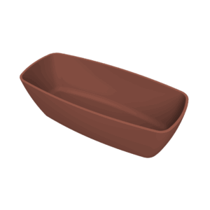 Cali vrijstaand ligbad 174 x 78 x 55 mat terracotta