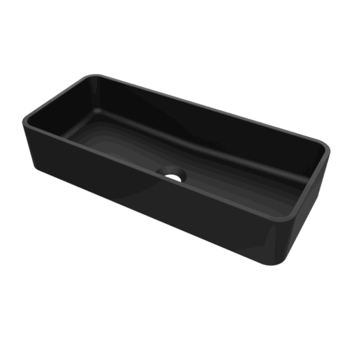 Arcqua Case opbouw waskom rechthoek 60 x 26 mat zwart