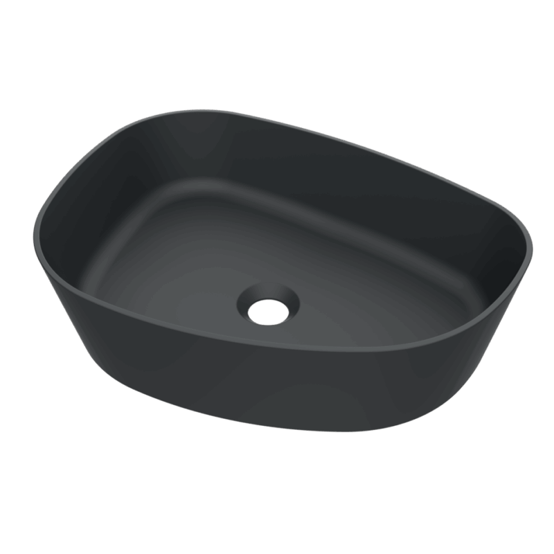 Arcqua Rocker opbouw waskom organisch l 50 x 37 mat antraciet