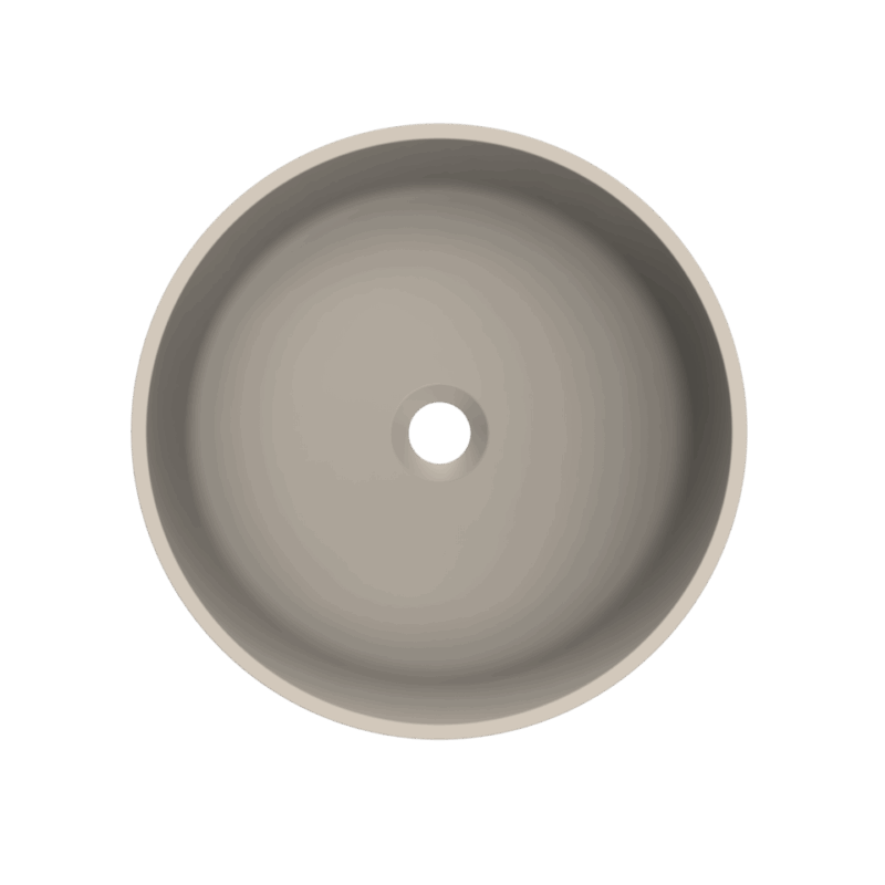 WAS855422-Arcqua-Case-Surface-Mounted-Round-Washbasin-40-Matte-Clay-Top Arcqua Case surface-mounted round washbasin, 40 cm, matte clay