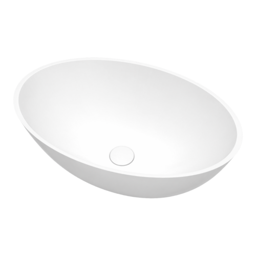 Arcqua Prince opbouw waskom ovaal 49 x 34 mat wit