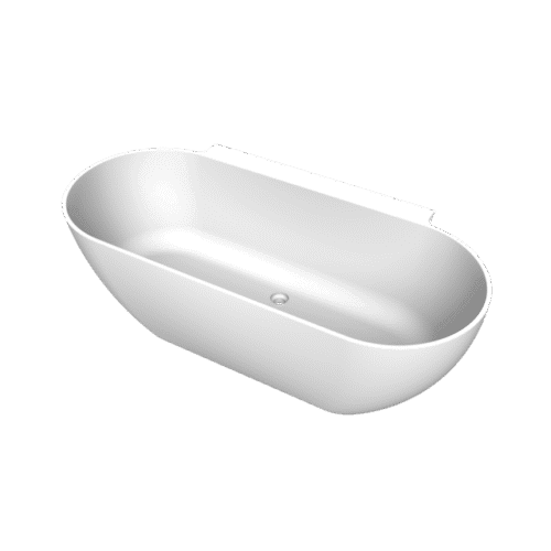 Arcqua Havana back to wall ligbad 170x80 cm mat wit, perspectief
