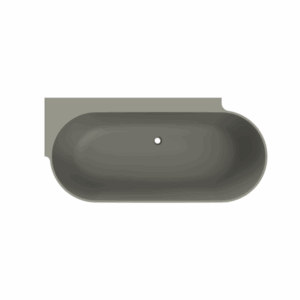Havana back to wall ligbad 170 x 80 mat beton links