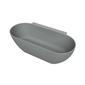 Havana back-to-wall bathtub 170 x 80 matte grey