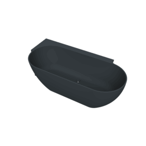 Havana back to wall bathtub 170 x 80 matt anthracite left