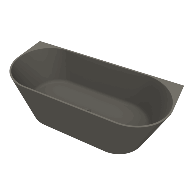 Pinto back to wall ligbad 180*80 mat quartz grijs