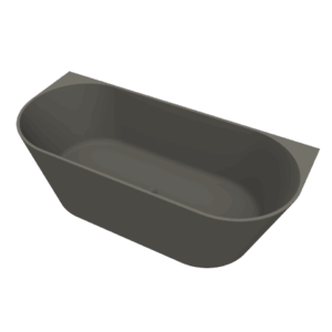 Pinto back to wall ligbad 160*70 mat quartz grijs