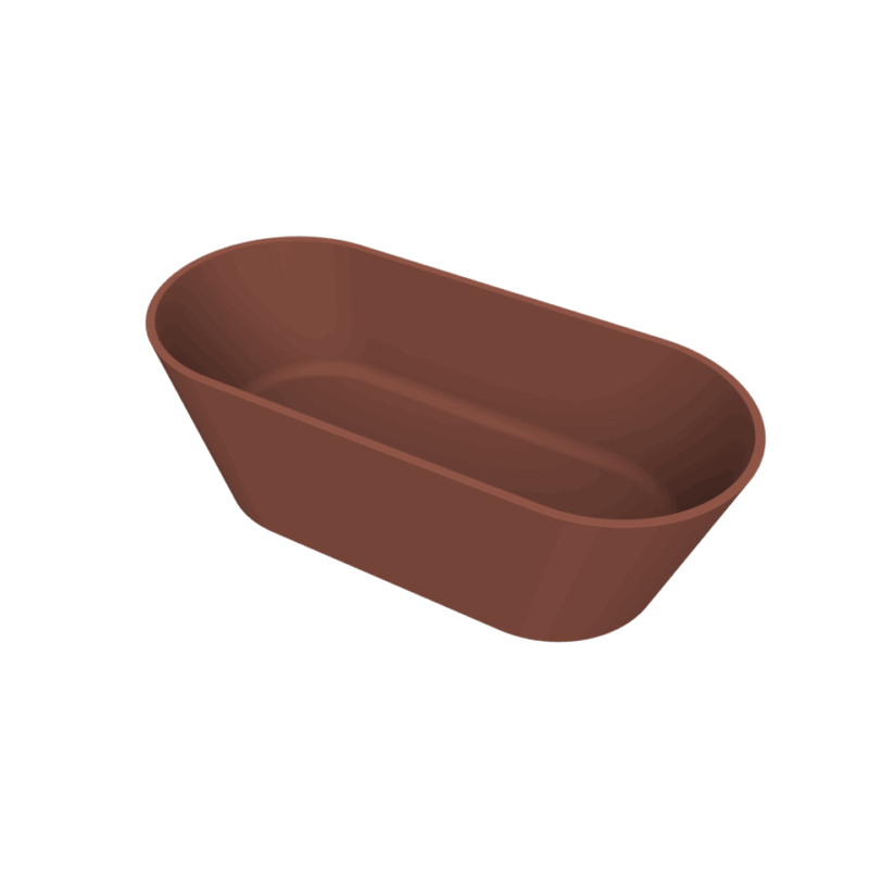 Pinto vrijstaand ligbad 170 x 73 mat terracotta