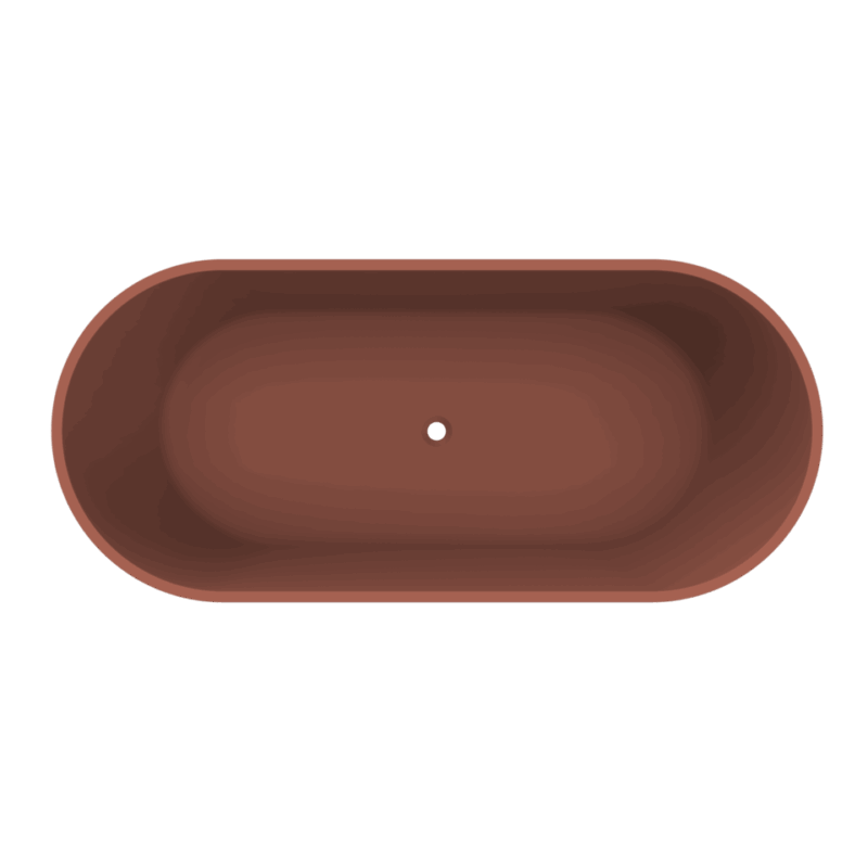 Pinto vrijstaand ligbad 170 x 73 mat terracotta