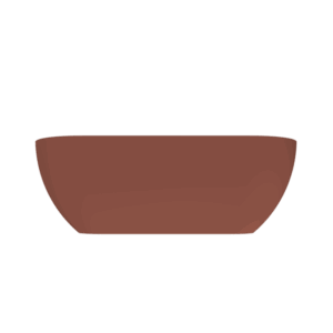 Havana Back-to-Wall Bathtub 170 x 80 cm, Matte Terracotta