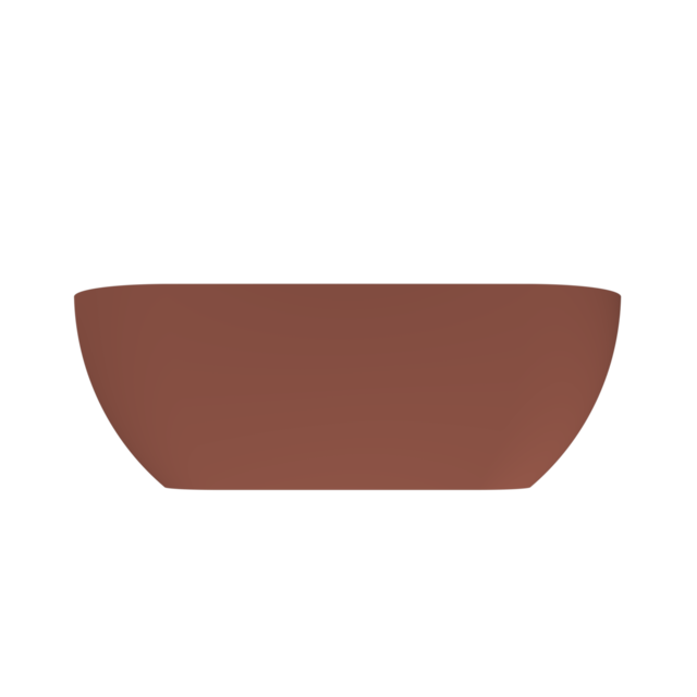 Havana Back-to-Wall Bathtub 170 x 80 cm, Matte Terracotta