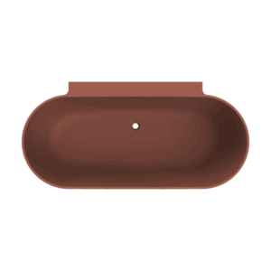 Havana Back-to-Wall Bathtub 170 x 80 cm, Matte Terracotta