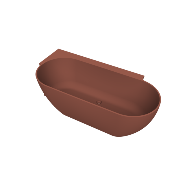 Havana back to wall ligbad 170 x 80 mat terracotta links