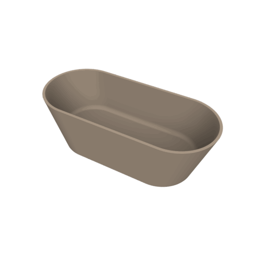 Pinto vrijstaand ligbad 180 x 80 mat truffel