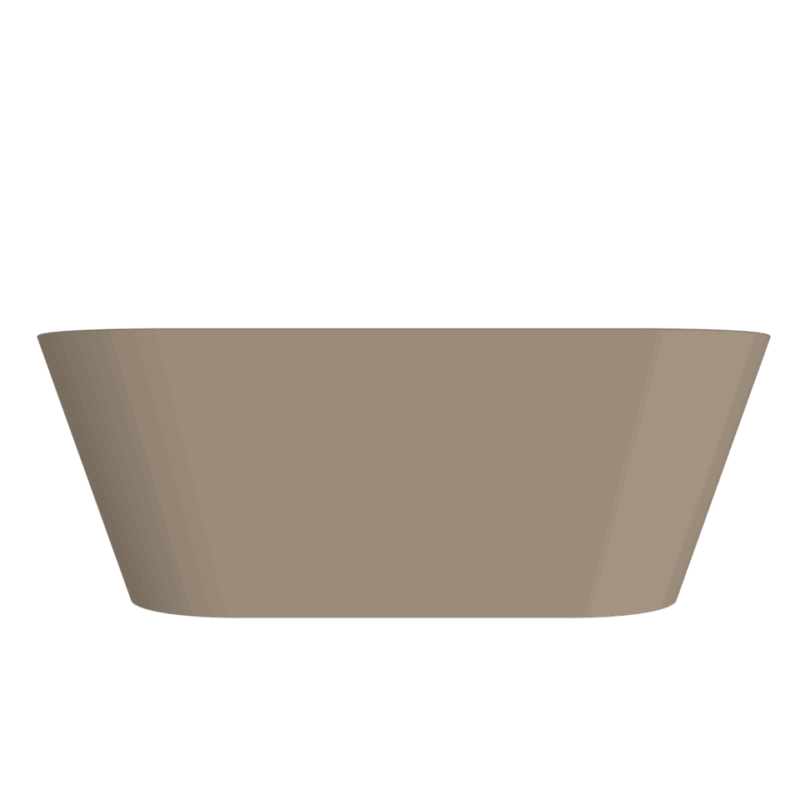 Pinto back to wall ligbad 180 x 80 mat truffel