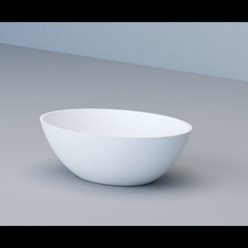 Loeffi Solid Surface waskom oval 49*34 mat wit