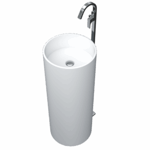 Wendy vrijstaande wastafel solid surface rond 36 x 90