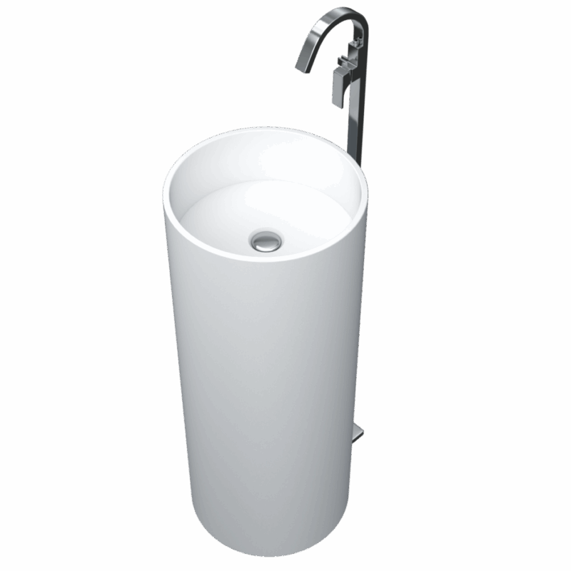 Wendy vrijstaande wastafel solid surface rond 36 x 90
