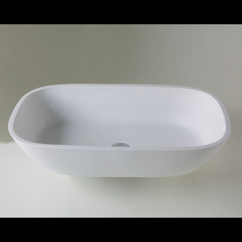 Maike solid surface waskom 53*36*13 mat wit