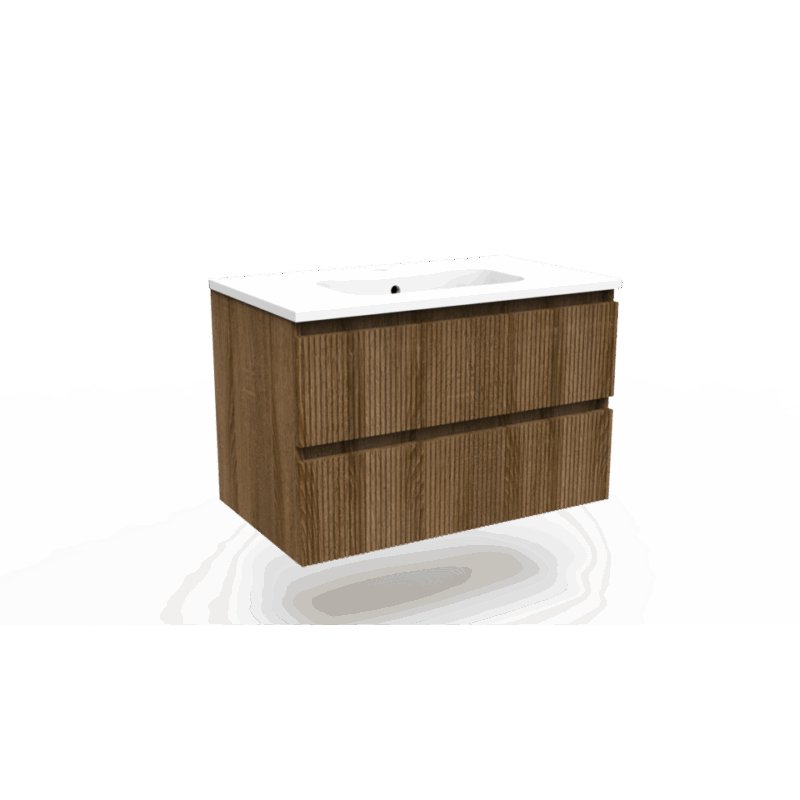 Onderkast Ridge cafe oak 80 2 lades greeploos