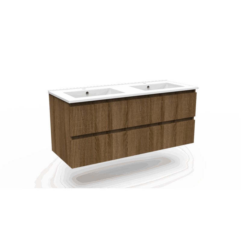 Onderkast Ridge cafe oak 120 2 lades greeploos