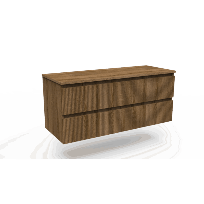 Onderkast Ridge cafe oak 120 2 lades greeploos