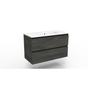 Onderkast Space dark oak 100 2 lades