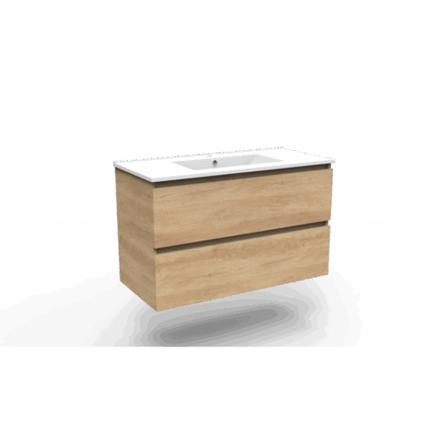 Onderkast Space nebraska oak 100 2 lades