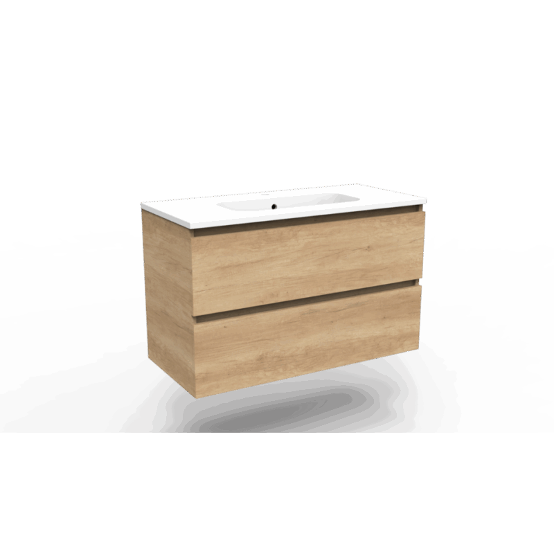 Onderkast Space nebraska oak 100 2 lades