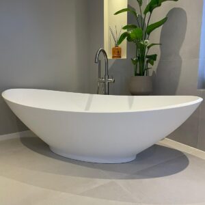 Perre solid surface vrijstaand bad 189 x 90 x 56 mat wit