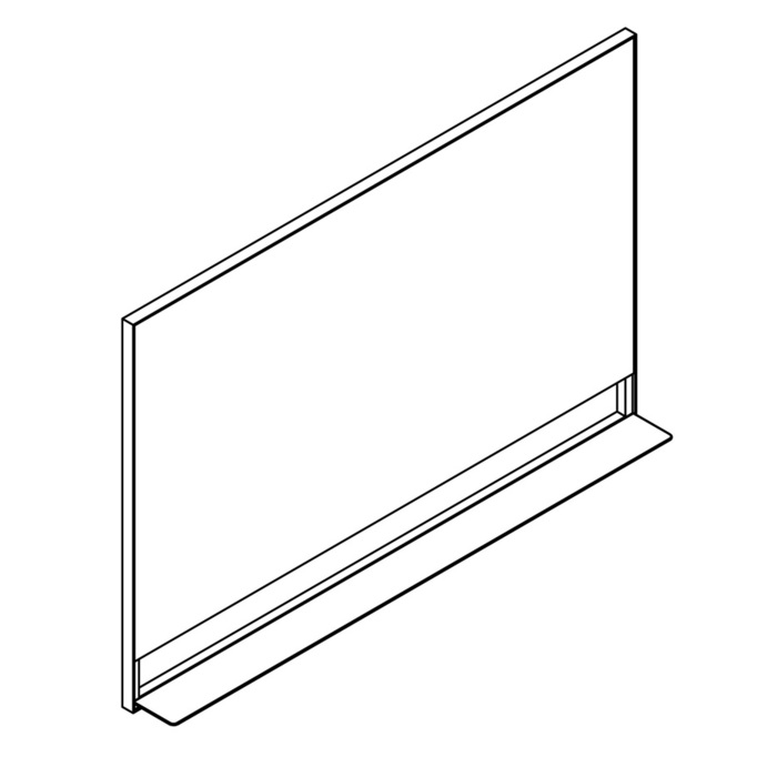 Reflect spiegel planchet 120*80 mat zwart