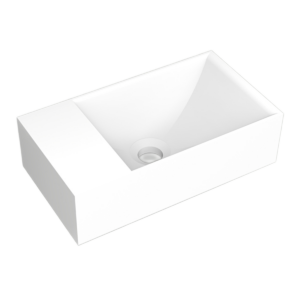 Marble Free fontein mat wit 40 x 22 x 12 links z/o z/kraangat