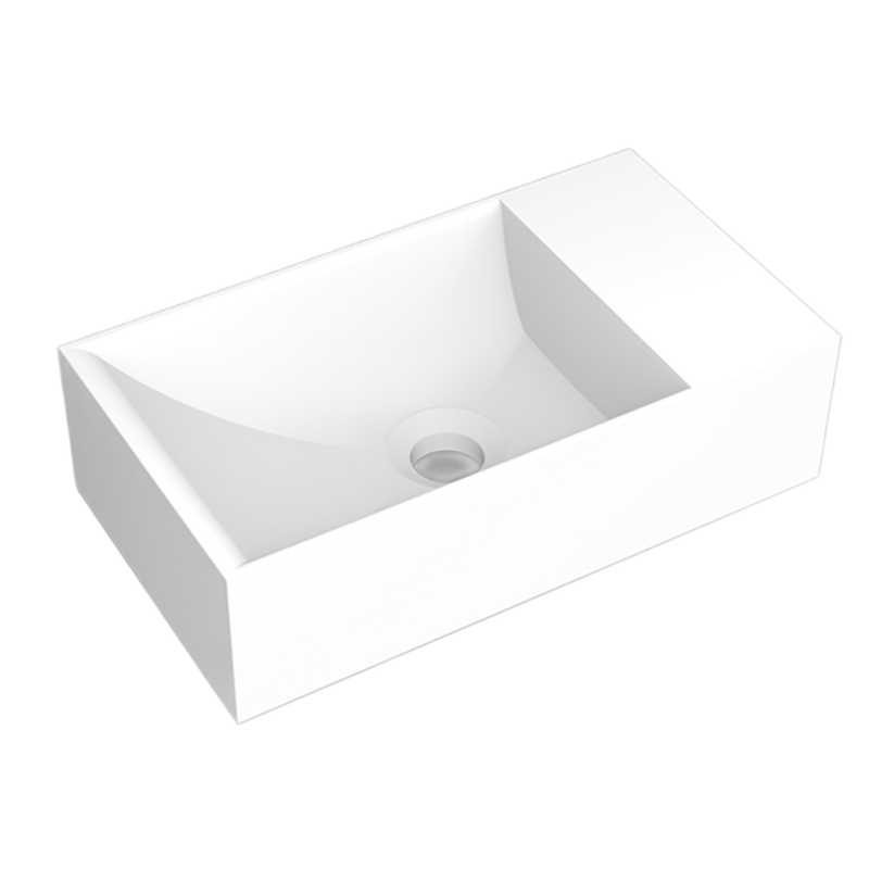 Marble Free fontein mat wit 40 x 22 x 12 rechts z/o z/kraangat