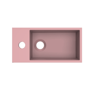 Flair fontein 36 x 18 links z/o met kraangat mat roze