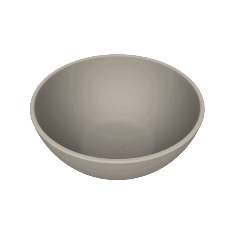 Arcqua Prince opbouw waskom rond 38 mat klei