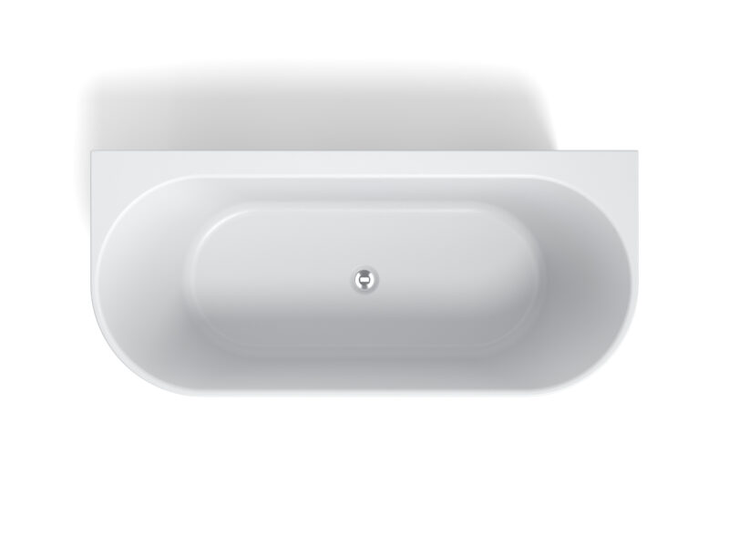 Santo back to wall ligbad 178 x 80 acryl mat wit