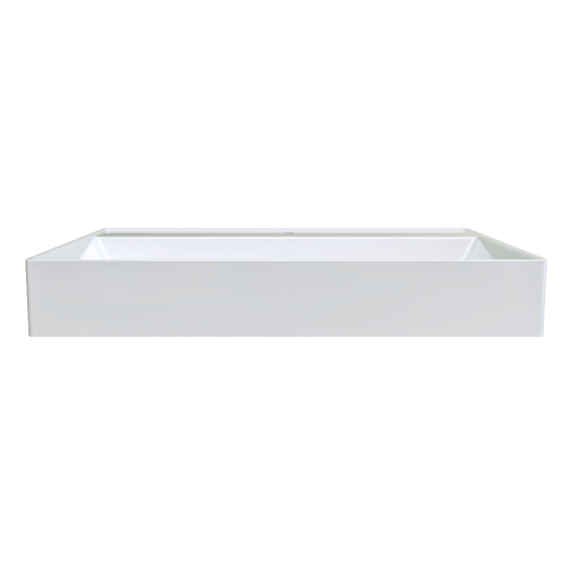 Edge 80 wastafel enkel 1 kraangat glans wit