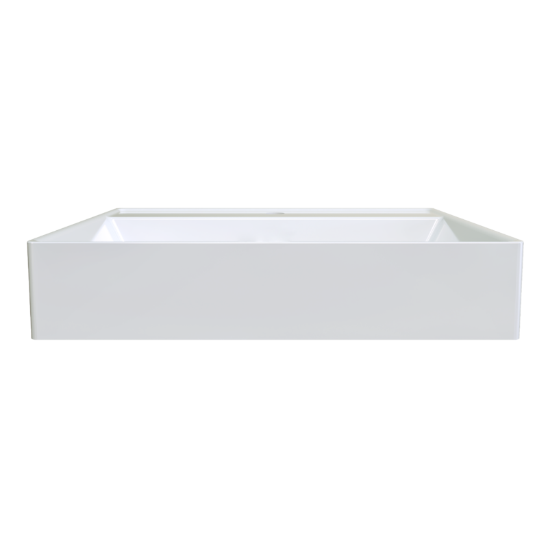 Edge 60 wastafel enkel 1 kraangat glans wit