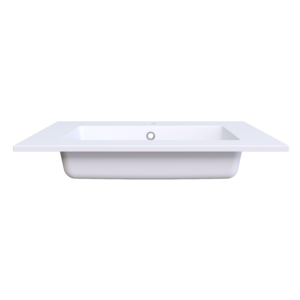 Mira 70 wastafel enkel 1 kraangat mat wit