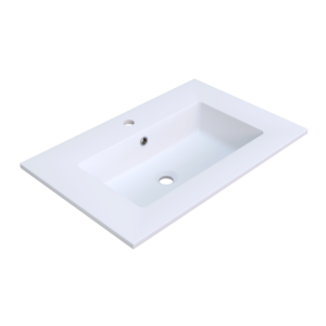 Mira 70 wastafel enkel 1 kraangat mat wit